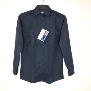 Blauer Uniform Shirt Women's 8900W Navy Blue Polyester Blend Long Sleeve 34 Reg